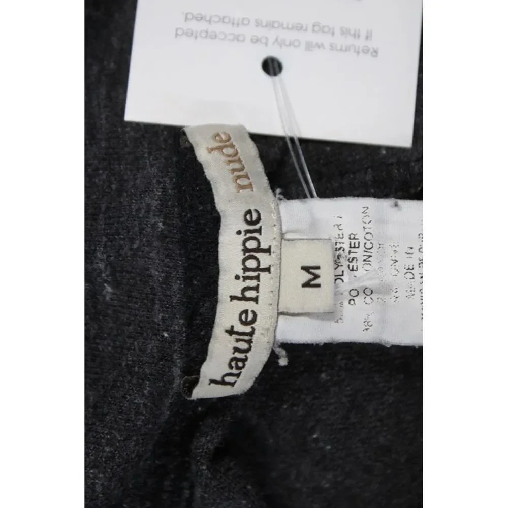 Haute Hippie Womens Gray Drawstring Capri Pants Size M